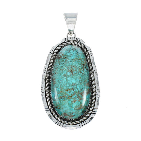 Navajo Native American Turquoise Sterling Silver Pendant NN20069